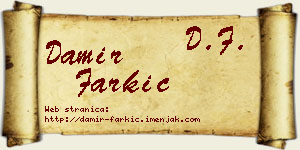 Damir Farkić vizit kartica